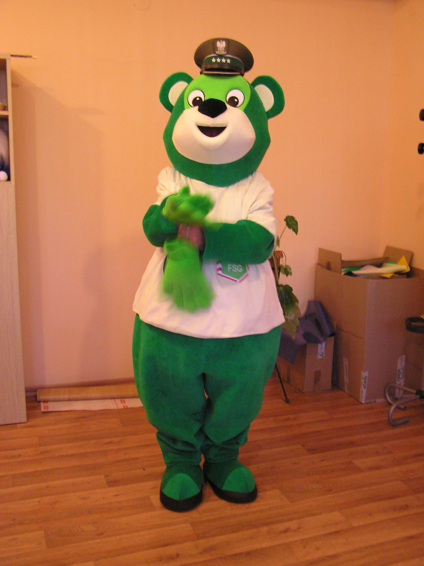 Mascot kostiumy reklamowe Elabika Miś Nadodrzański Oddział Straży Granicznej